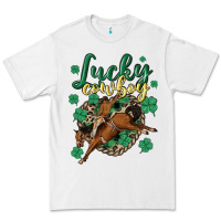White lucky cowboy Premium Tee - MaliasSmallBusiness