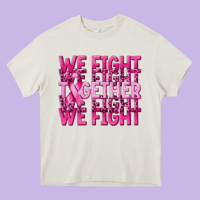 Together We Fight Cancer Heavy Core Tee Designed By Nancycooperartshop
