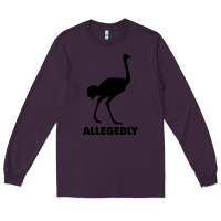 Plum ALLEGEDLY FUNNY OSTRICH Long Sleeve Tee - Bettercallsaul