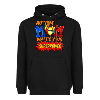 Black Autism mom what's your superpower Mother's Day Heavyweight Hoodie - FaDigitalArtStudio