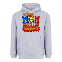 Heather Grey Autism mom what's your superpower Mother's Day Heavyweight Hoodie - FaDigitalArtStudio