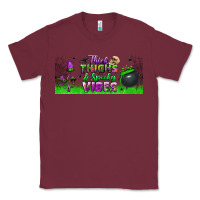 Burgundy thick thighs and spooky vibes libbey glass Classic Tee - BundleAndBundleShop
