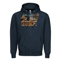 Navy One nation under god 4th of july Zipper Hoodie - HowdyJamesFarm