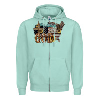 Seafoam One nation under god 4th of july Zipper Hoodie - HowdyJamesFarm