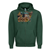 Sports Green One nation under god 4th of july Zipper Hoodie - HowdyJamesFarm