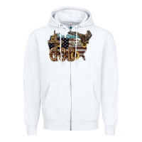 White One nation under god 4th of july Zipper Hoodie - HowdyJamesFarm