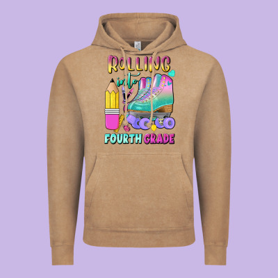 Rolling Into Fourth Grade Vintage Hoodie Designed By Bundleandbundleshop