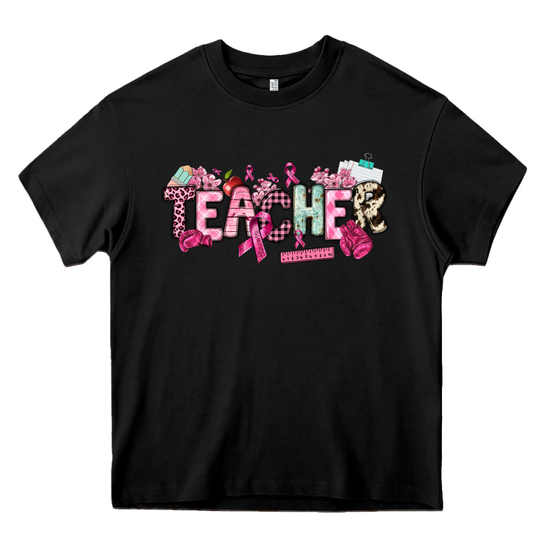 Cancer Awareness Teacher Heavy Core Tee by NancyCooperArtShop | Teevron