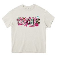 Cream cancer awareness teacher Heavy Core Tee - NancyCooperArtShop