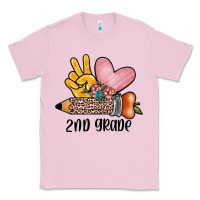Bubblegum Pink peace love 2nd grade Classic Tee - JahusDesignShop
