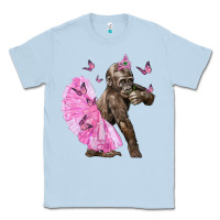 Dusty Blue Baby Gorilla With Tutu Classic Tee - LillyAllenDesigns