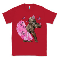 Red Baby Gorilla With Tutu Classic Tee - LillyAllenDesigns