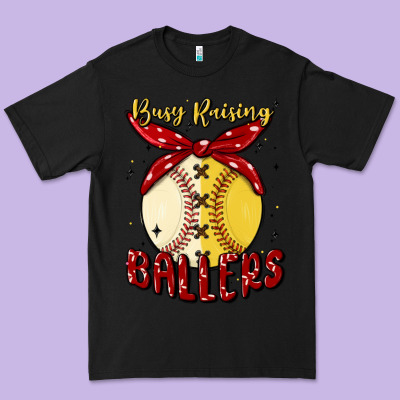 Busy Raising Ballers Malia Premium Tee Designed By Maliassmallbusiness