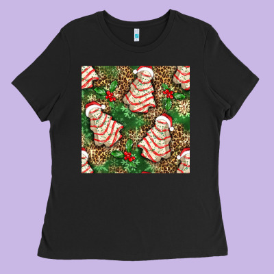 Christmas Tree Cakes Ladies Tee Designed By Nancycooperartshop