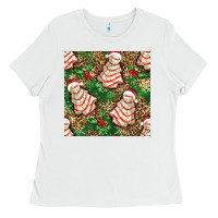 White Christmas tree cakes Ladies Tee - NancyCooperArtShop