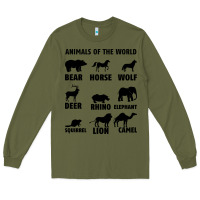 Army Green Animal Of The World Long Sleeve Tee - Bettercallsaul