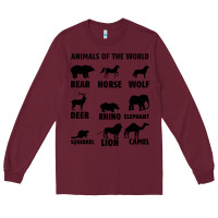 Burgundy Animal Of The World Long Sleeve Tee - Bettercallsaul