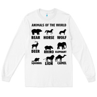 White Animal Of The World Long Sleeve Tee - Bettercallsaul