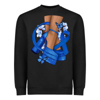 Black Colon Cancer diva blue ribbon Heavyweight Sweatshirt - NancyCooperArtShop