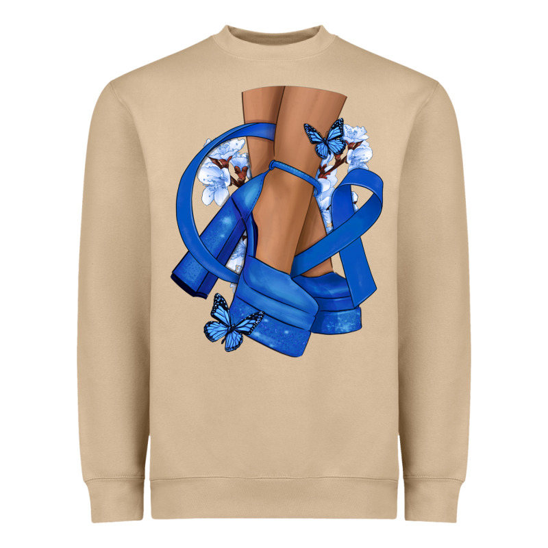Colon Cancer Diva Blue Ribbon Heavyweight Sweatshirt by NancyCooperArtShop | Teevron