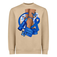 Mushroom Colon Cancer diva blue ribbon Heavyweight Sweatshirt - NancyCooperArtShop