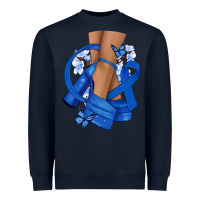Navy Colon Cancer diva blue ribbon Heavyweight Sweatshirt - NancyCooperArtShop