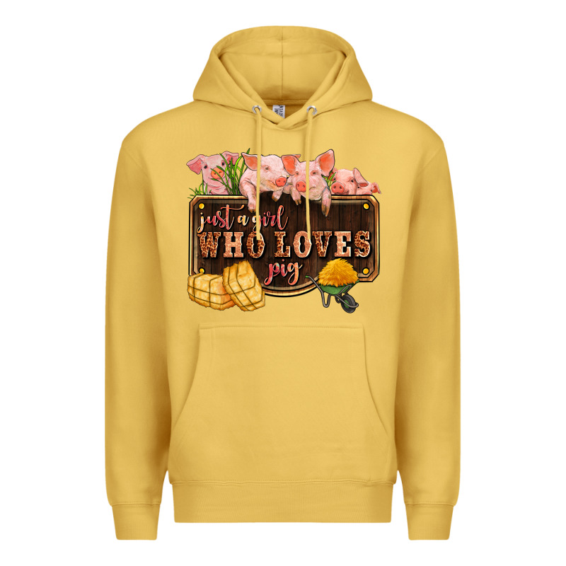Just A Girl Who Loves Pig Olivia Premium Hoodie by OliviaCreatesArt | Teevron