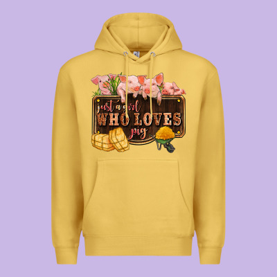 Just A Girl Who Loves Pig Olivia Premium Hoodie Designed By Oliviacreatesart