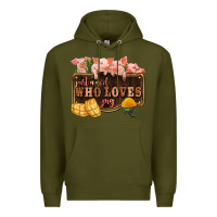 Army Green just a girl who loves pig olivia Premium Hoodie - OliviaCreatesArt