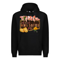 Black just a girl who loves pig olivia Premium Hoodie - OliviaCreatesArt
