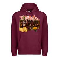 Burgundy just a girl who loves pig olivia Premium Hoodie - OliviaCreatesArt