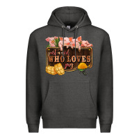 Charcoal Heather just a girl who loves pig olivia Premium Hoodie - OliviaCreatesArt