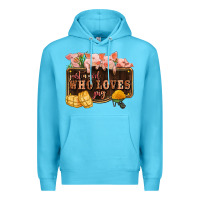 Ocean Blue just a girl who loves pig olivia Premium Hoodie - OliviaCreatesArt