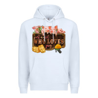 White just a girl who loves pig olivia Premium Hoodie - OliviaCreatesArt