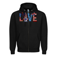Black 4th Of July love gnome Zipper Hoodie - HowdyJamesFarm
