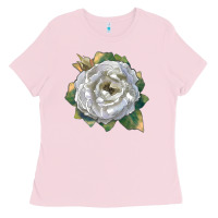 Bubblegum Pink pillow fight rose Ladies Tee - LillyAllenDesigns
