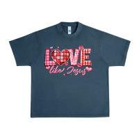 Midnight Navy love like jesus la Urban Heavy Tee - LillyAllenDesigns