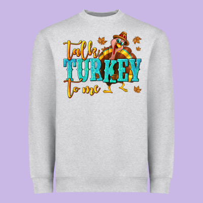 Talk Turkey To Me Heavyweight Sweatshirt Designed By Texasbilliewilder