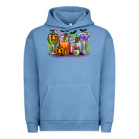 Pigment Pebble Blue halloween Urban Hoodie - CowhideDigitalArt