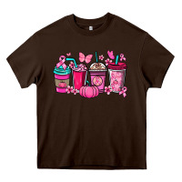 Chocolate Brown cancer coffee cups Heavy Core Tee - NancyCooperArtShop