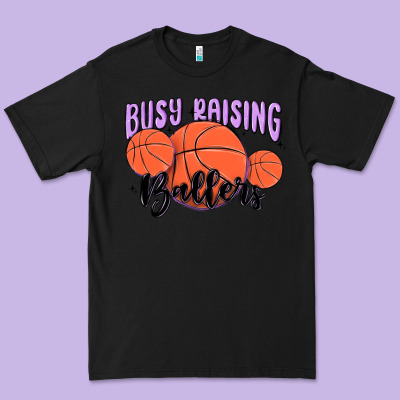 Busy Raising Ballers Premium Tee Designed By Maliassmallbusiness