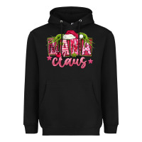Black Pink Christmas Mama Claus Heavyweight Hoodie - FaDigitalArtStudio