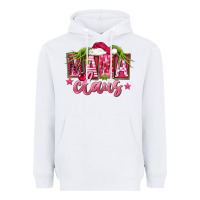 White Pink Christmas Mama Claus Heavyweight Hoodie - FaDigitalArtStudio