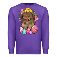 Purple Rabbit And Carrot Easter Premium Sweatshirt - BundleAndBundleShop