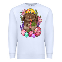 White Rabbit And Carrot Easter Premium Sweatshirt - BundleAndBundleShop