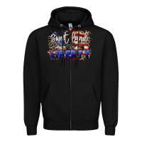 Black Sweet land of liberty 4th of july Zipper Hoodie - CowGirlArtShop