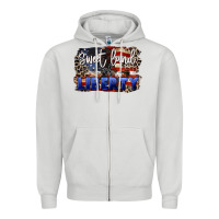 Dove Grey Sweet land of liberty 4th of july Zipper Hoodie - CowGirlArtShop
