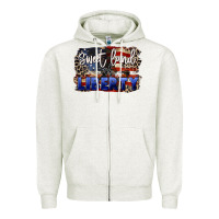 Oatmeal Heather Sweet land of liberty 4th of july Zipper Hoodie - CowGirlArtShop