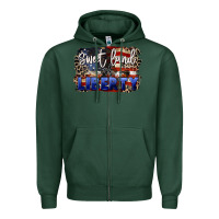 Sports Green Sweet land of liberty 4th of july Zipper Hoodie - CowGirlArtShop