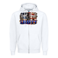 White Sweet land of liberty 4th of july Zipper Hoodie - CowGirlArtShop